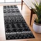 Safavieh Tulum 2" x 8" Black and Ivory Runner, , large
