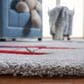Safavieh Carousel 8" Square Light Grey and Red Kids Area Rug, , large
