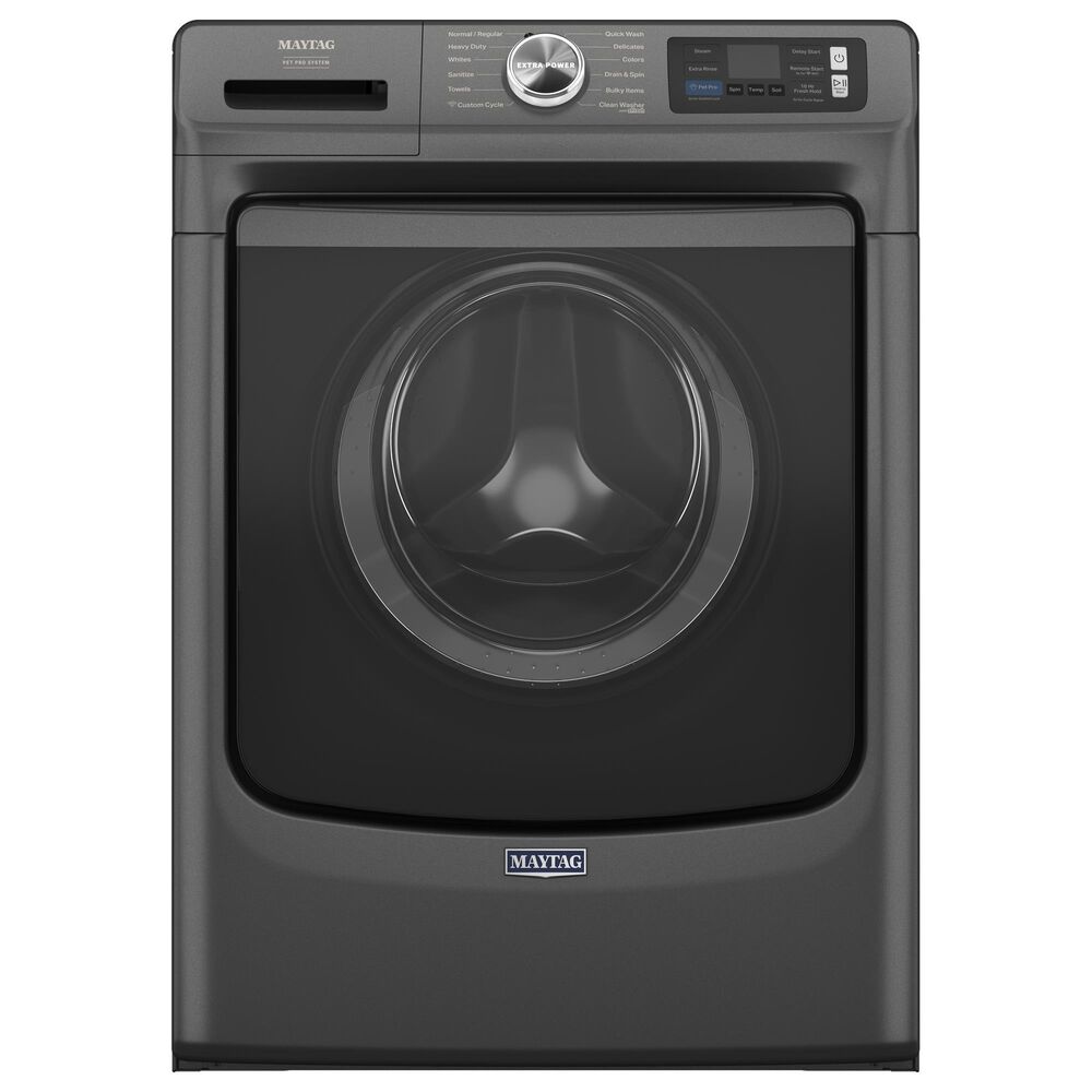 Maytag 5 Cu. Ft. Capacity Front Load Washer in Volcano Black, , large