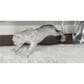 Maple and Jade Leopard Decorative Sculpture with Carved Faceted Diamond Exterior in Polished Silver, , large