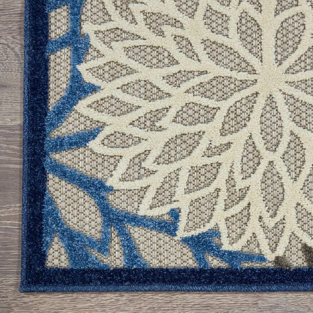 Nourison Aloha ALH05 5&#39;3&quot; x 7&#39;5&quot; Blue and Multicolor Indoor/Outdoor Area Rug, , large