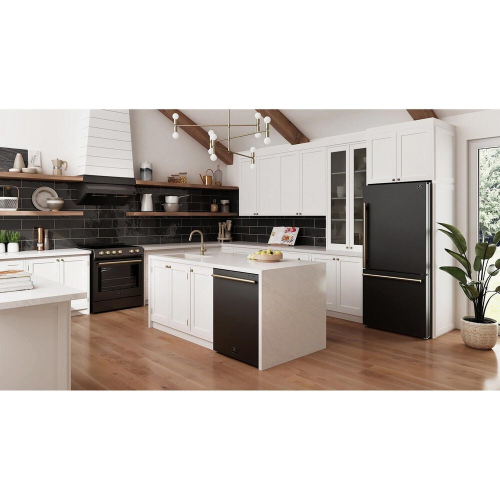 Forno Pozzo 24" Built-In Tall Tub Top Control Dishwasher with 49 dBA in Black, , large