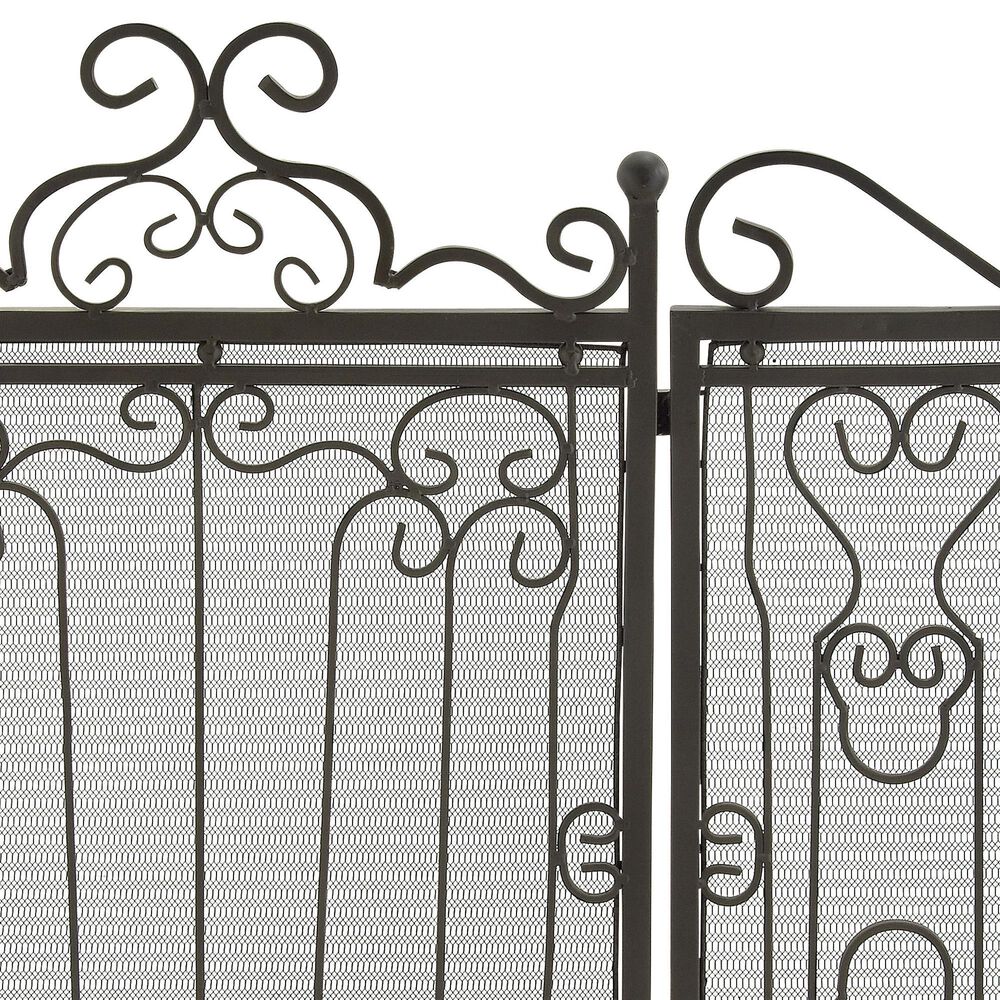 Maple and Jade 48&quot; x 38&quot; Fireplace Screen in Brown, , large