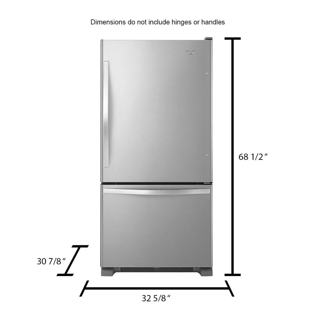 Whirlpool 22 Cu Ft Bottom Freezer Refrigerator With Freezer Drawer Nebraska Furniture Mart