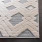Safavieh Martha Stewart Lucia Shag MSR0728A 2"6" x 3"9" White and Light Grey Area Rug, , large