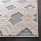 Safavieh Martha Stewart Lucia Shag MSR0728A 2"6" x 3"9" White and Light Grey Area Rug, , large