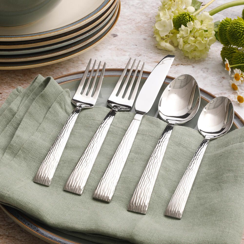 Gibson Home Cowper 20 Piece Flatware Set in Silver, , large