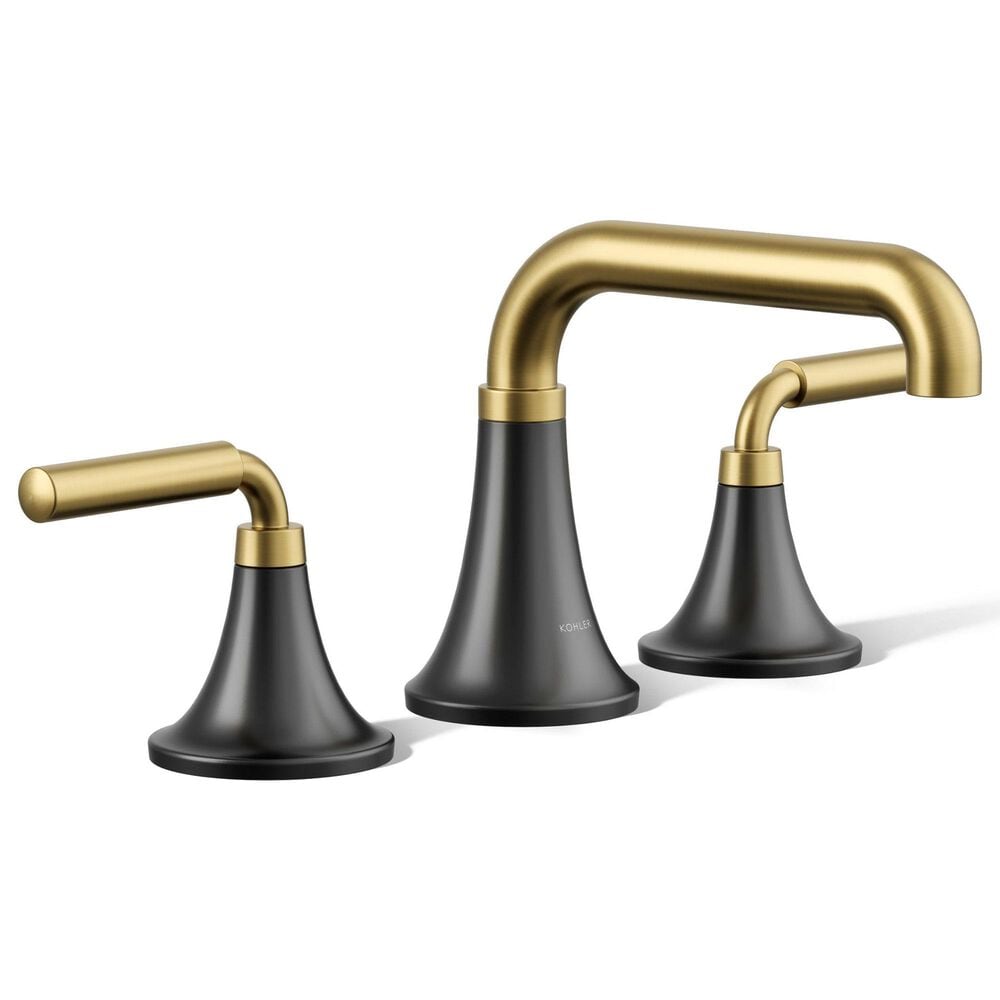 Kohler Tone Widespread Bathroom Sinks in Matte Black and Brushed Moderne Brass, , large