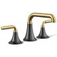 Kohler Tone Widespread Bathroom Sinks in Matte Black and Brushed Moderne Brass, , large