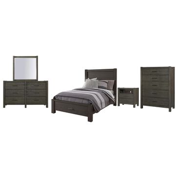 Riva Ridge Mill Creek 5 Piece Twin Storage Bed Set with 2-Drawer Nightstand in Carob, , large