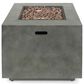 Noble House Wellington 33" Square Concrete-Look Fire Pit in Brushed Brown, , large
