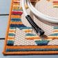 Safavieh Cabana CBN333A 2"2" x 9" Ivory and Orange Indoor/Outdoor Performance Runner, , large