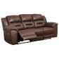 Ashley Stoneland Power Reclining Sofa in Chocolate, , large