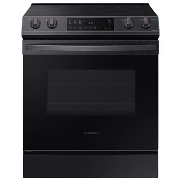 Samsung 6.3 Cu. Ft. Front Control Slide-in Electric Range with Wi-Fi in Black Stainless Steel, , large