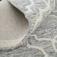 Feizy Belfort Gray and Ivory 10" x 14" Area Rug, , large