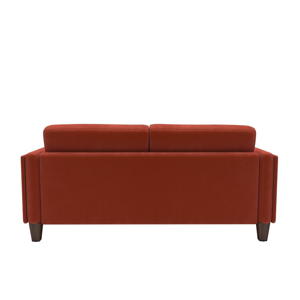 37B Loveseat in Burnt Orange Velvet, , large