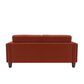 37B Loveseat in Burnt Orange Velvet, , large