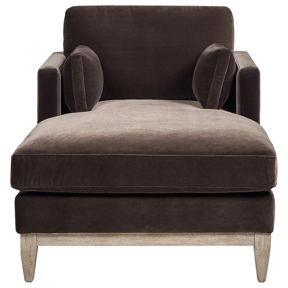 Jennifer Taylor Home Knox Chaise Lounge Chair in Deep Brown Velvet, , large
