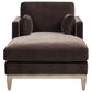 Jennifer Taylor Home Knox Chaise Lounge Chair in Deep Brown Velvet, , large