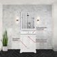 Lexora Home Dukes 30" Single Bathroom Vanity in White with 2 cm White Cultured Marble Top and Rectangular Sink, , large