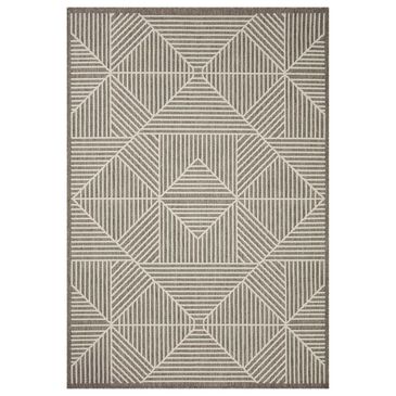Loloi Rainier RAI-03 7"10" x 10"10" Natural and Ivory Indoor/Outdoor Area Performance Rug, , large