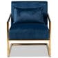 Baxton Studio Mira Arm Chair in Navy Blue, , large