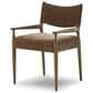 Four Hands Jayla Dining Arm Chair with Altair Mushroom Fabric in Toasted Oak, , large