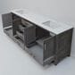 Lexora Home Jacques 80" Double Bathroom Vanity in Distressed Grey with 2 cm White Quartz Top and Rectangular Sinks, , large