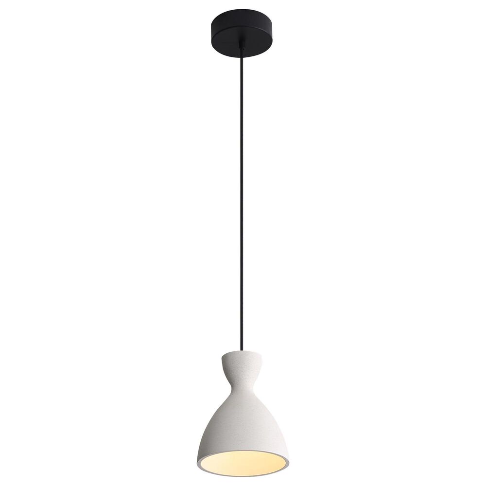 Golden Lighting Aethera 7" 1-Light LED Pendant in White Sandstone, , large