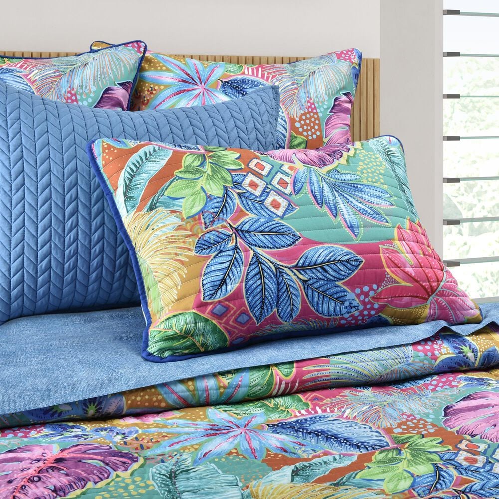 J. Queen Bold Hanalei 3-Piece King/California King Quilt Set in Turquoise, , large
