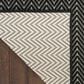 Nourison Horizon HOZ02 Black 10" x 14" Indoor/Outdoor Area Rug, , large
