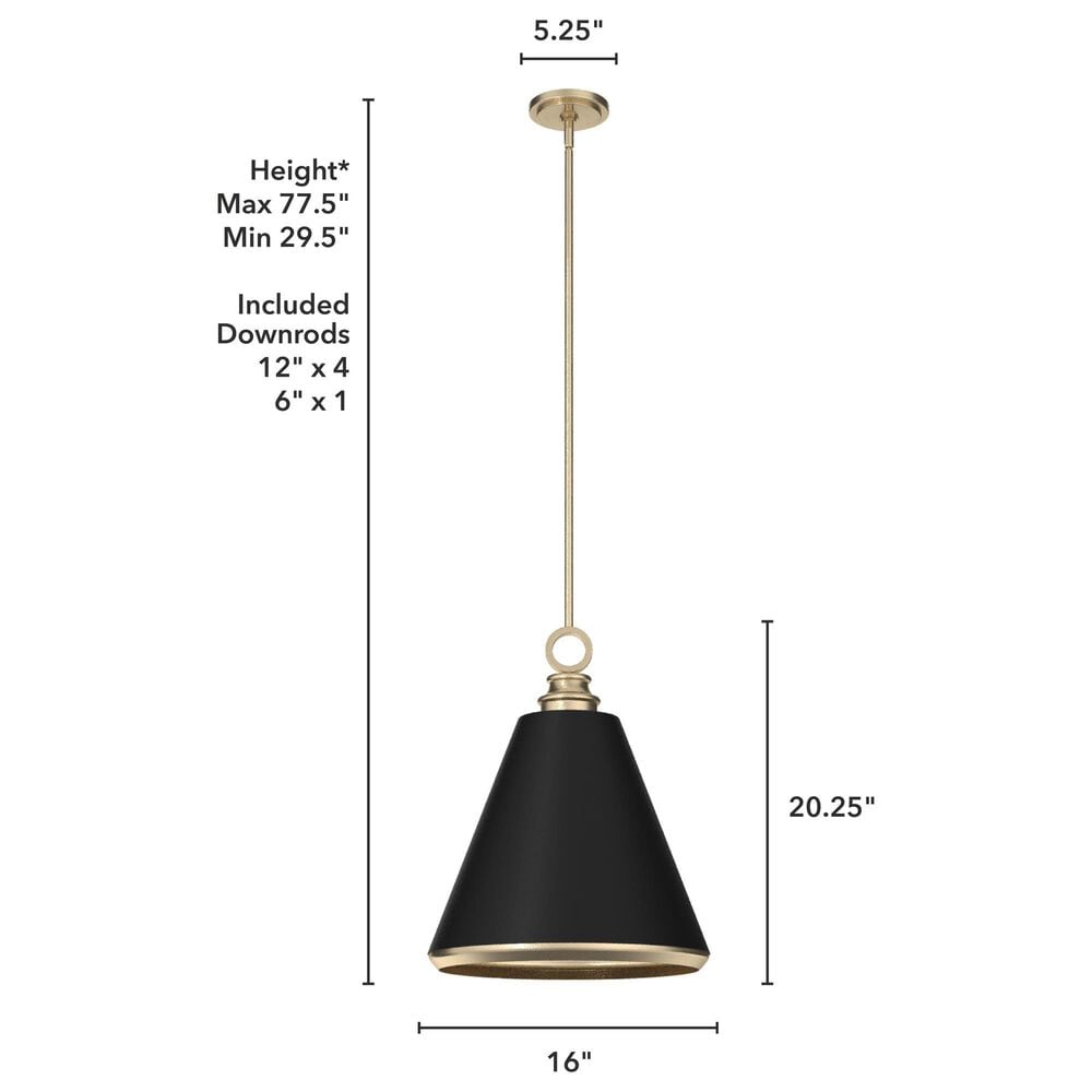 Hunter Klein 16&quot; 3-Light Pendant in Alturas Gold, , large