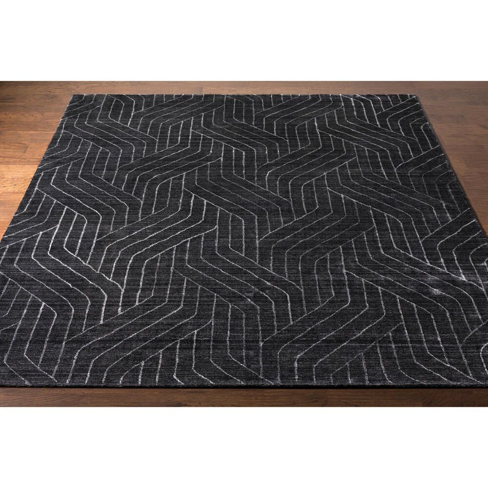 Surya Hightower 8&#39; x 10&#39; Charcoal, Black and White Area Rug, , large
