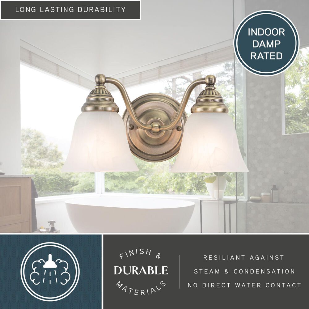 Vaxcel Standford 2-Light Bathroom Vanity in Antique Brass, , large