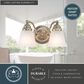 Vaxcel Standford 2-Light Bathroom Vanity in Antique Brass, , large