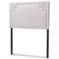 Baxton Studio Geneva Twin Upholstered Panel Headboard in Greyish Beige, , large