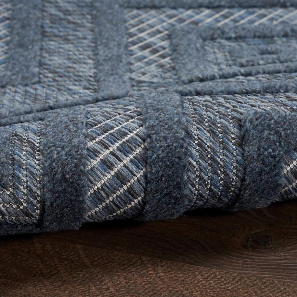 Nourison Versatile 7&#39; x 10&#39; Navy Blue Indoor/Outdoor Area Rug, , large