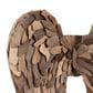 Creative Coop 17" x 22.5" Driftwood Angel Wings Wall Decor in Brown, , large