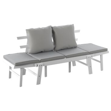 Southern Enterprises Dolavon Patio Convertible Lounge Chair in White, , large