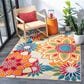 Safavieh Cabana CBN328A 3" x 5" Ivory and Orange Indoor/Outdoor Area Performance Rug, , large