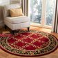 Safavieh Lyndhurst 5"3" Round Red and Black Area Rug, , large