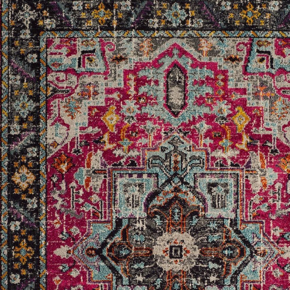 Safavieh Monaco MNC253J-4 4&#39; x 5&#39;7&quot; Fuchsia/Grey Area Rug, , large