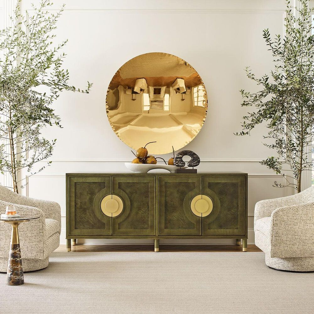 Uttermost Palais 4-Door Cabinet in Olive and Brass, , large