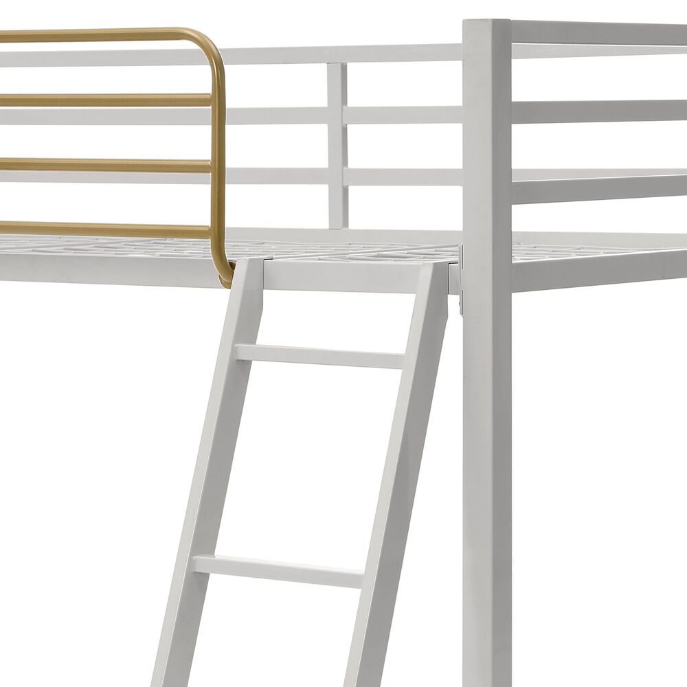 Furniture of America Haven Twin Loft Bed in Gray and Gold, , large