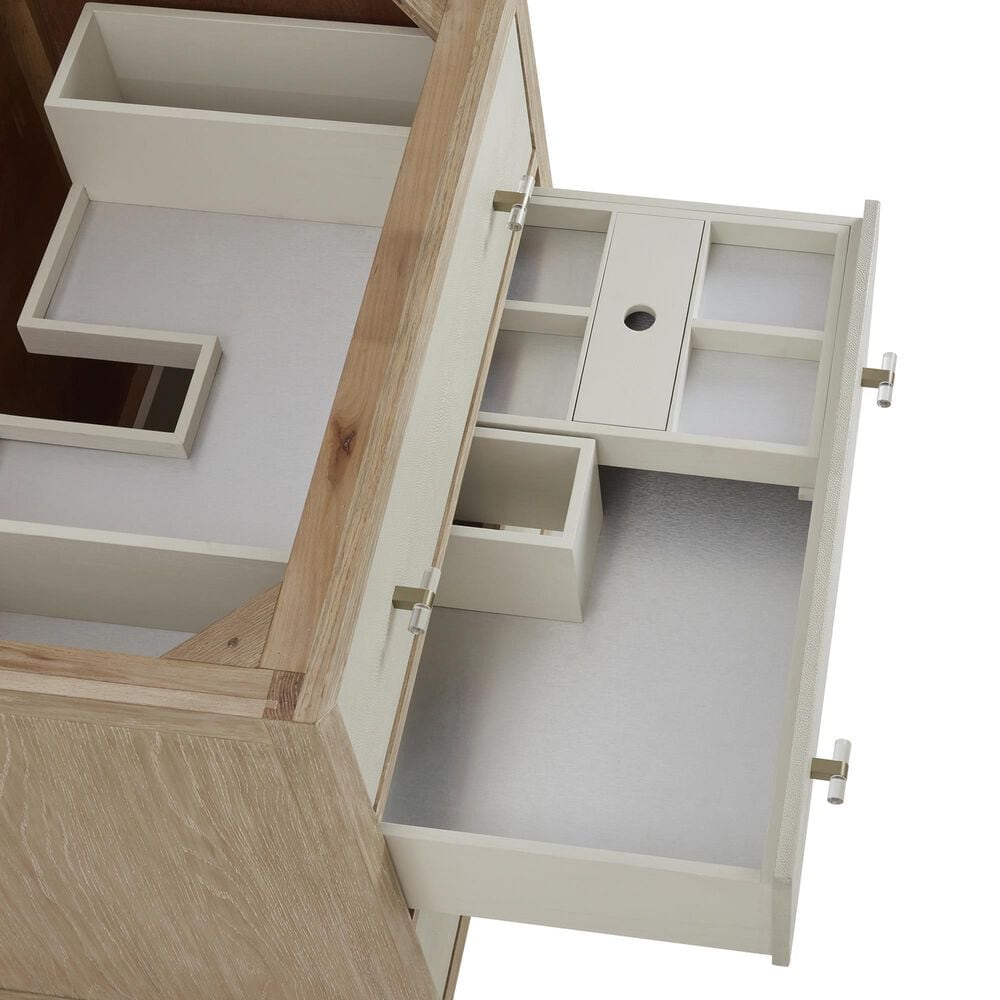 James Martin Vanities Celeste 36&quot; Single Vanity in Sun-washed Oak with Embossed Shagreen and with Single Hole 3 cm White Zeus Quartz Top &amp; Backsplash, , large