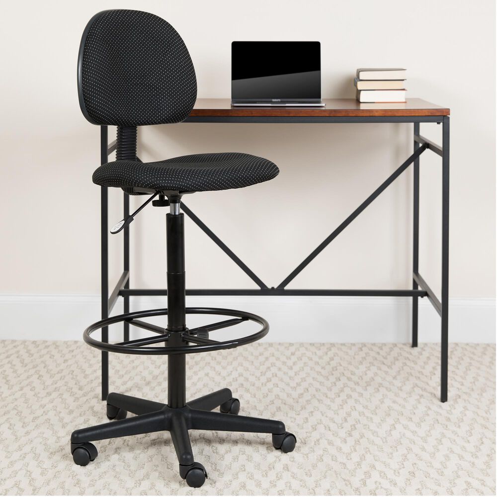 Flash Furniture Drafting Chair in Black, , large
