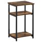 HOMLUX 3-Tier End Table with Open Shelf Storage Display in Amber Pine, , large