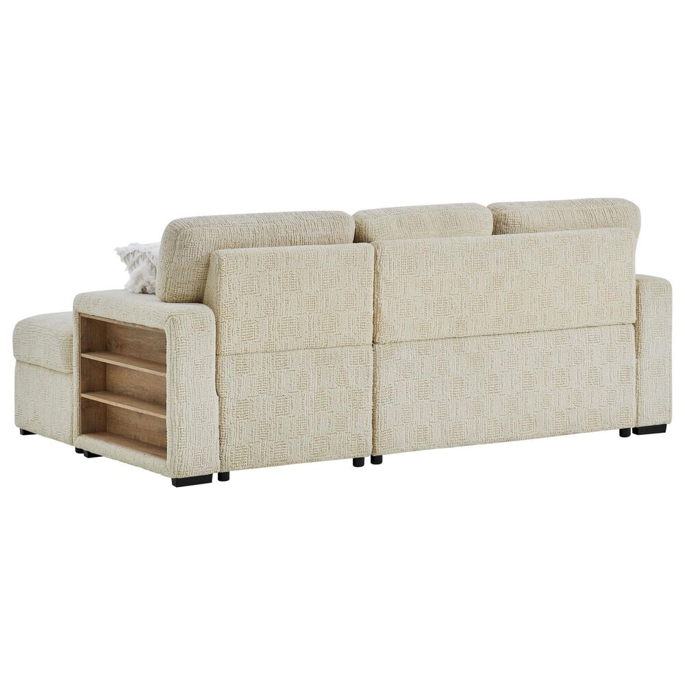 Modern Market Stationary Right Facing Sofa Bed with Bluetooth Speaker in Ivory, , large