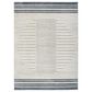 Nourison Astra Machine Washable ASW04 9" x 12" Ivory and Blue Area Rug, , large