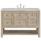 James Martin Vanities Breckenridge 48" Single Bathroom Vanity in Whitewashed Oak with 3 cm Eternal Jasmine Pearl Silestone Top, Rectangular Sink and FreePower Wireless Charger, , large